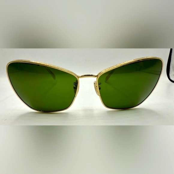 Celine Gold Metal Cat Eye Sunglasses Authentic Model cl40069u 30n 61 16140 3 - Picture 3 of 16